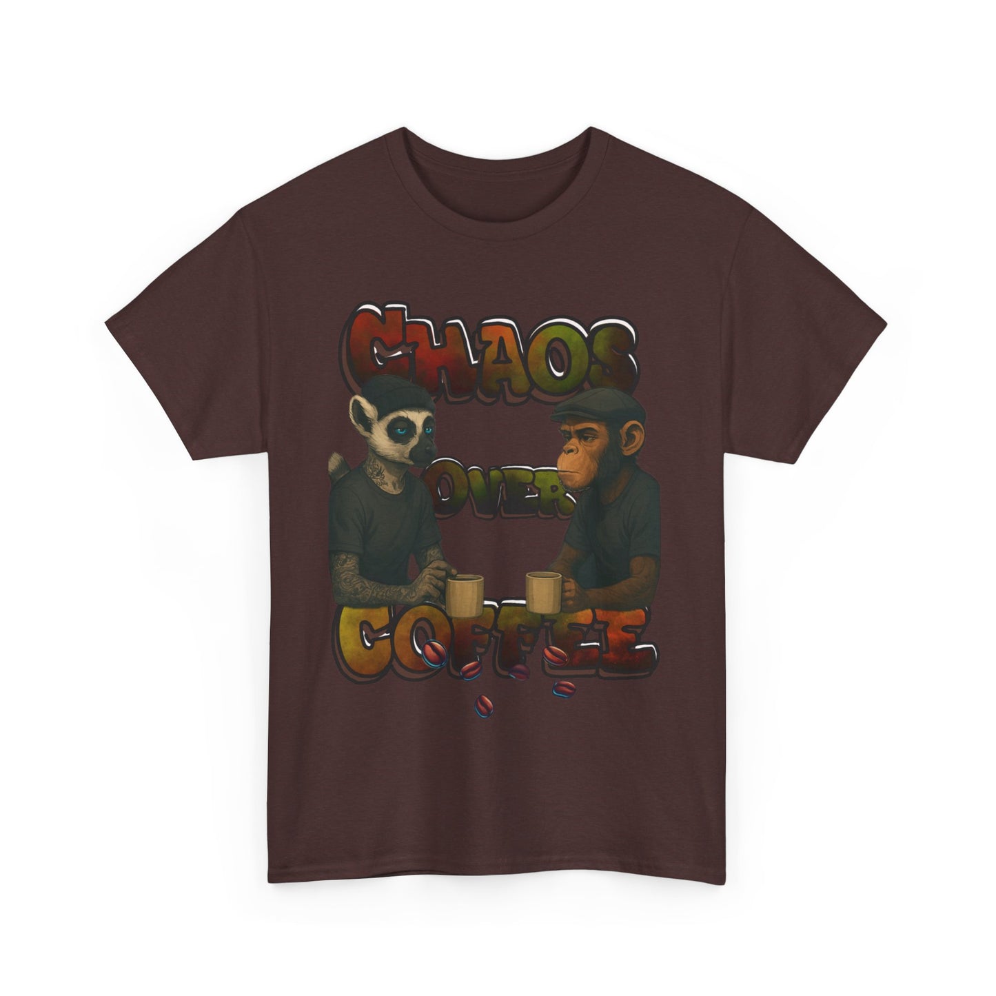 Chaos Over Coffee Heavy Cotton Tee