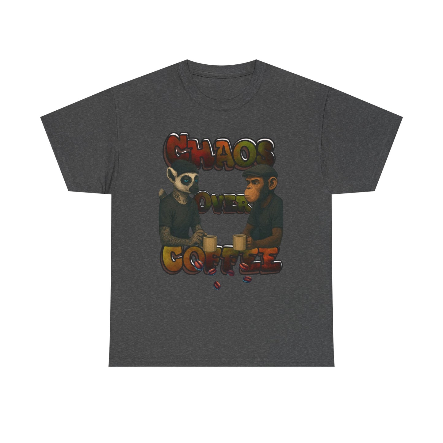 Chaos Over Coffee Heavy Cotton Tee