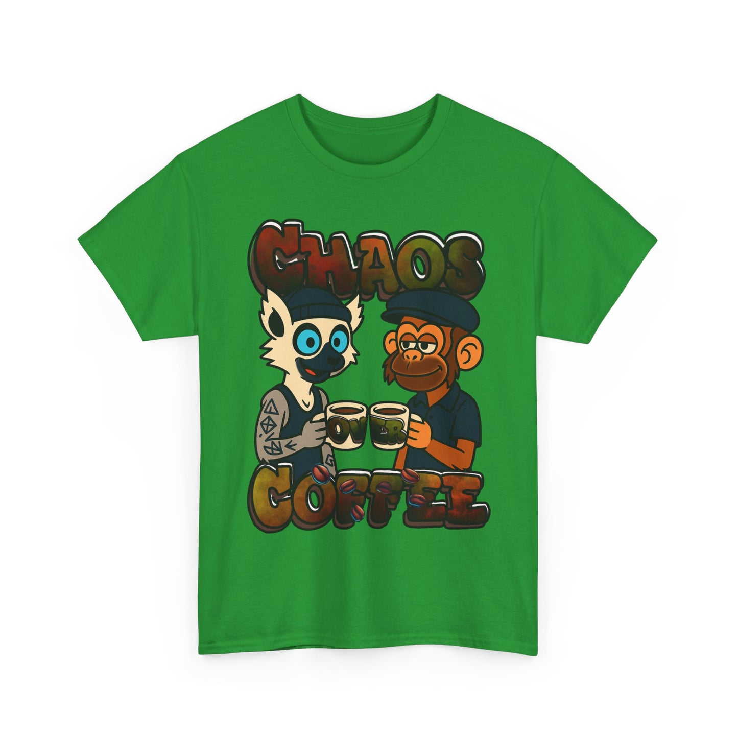 Chaos Over Coffee unisex Heavy Cotton Tee