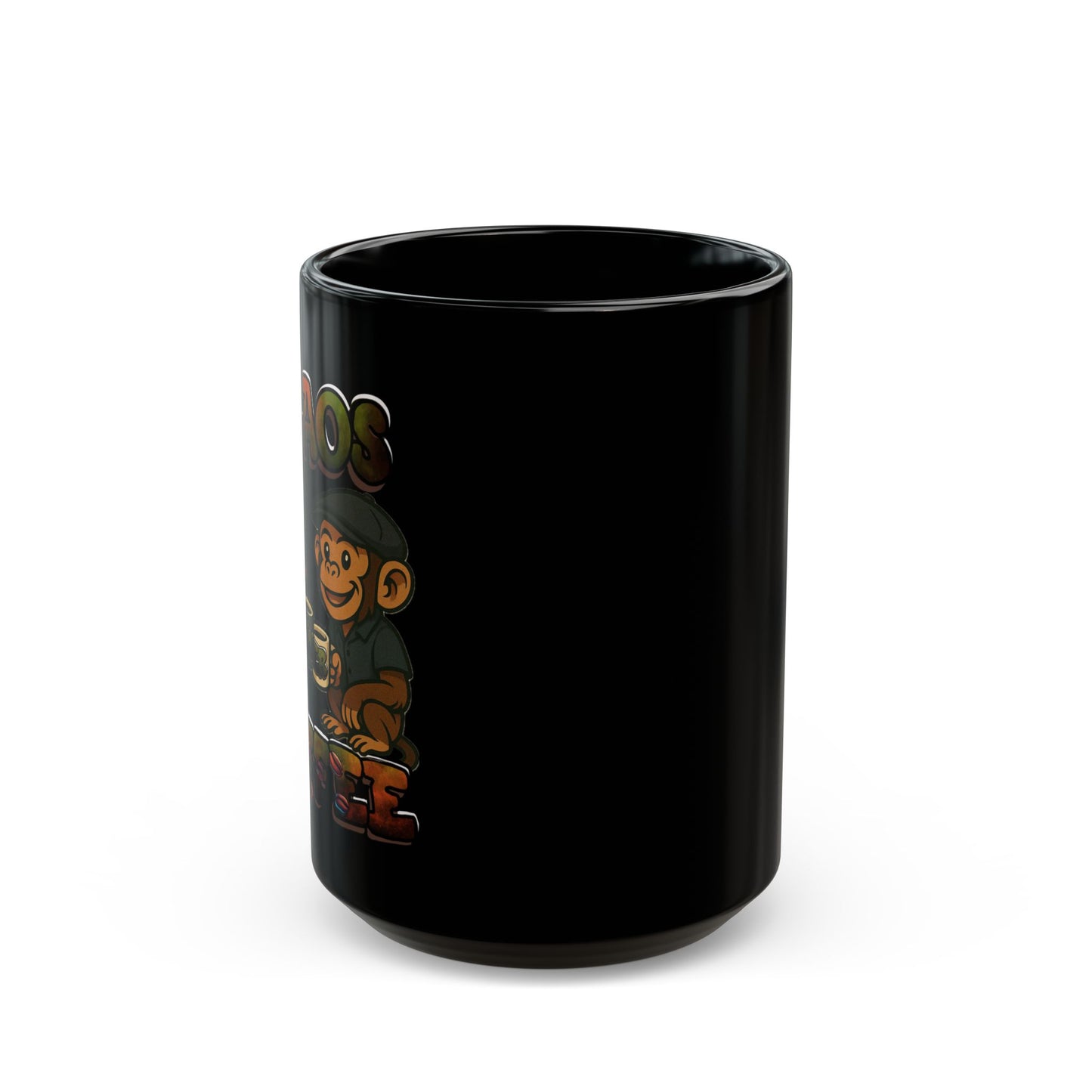 Chaos Over Coffee Emote Smoked In edition Black Mug - Perfect Gift for Coffee Lovers