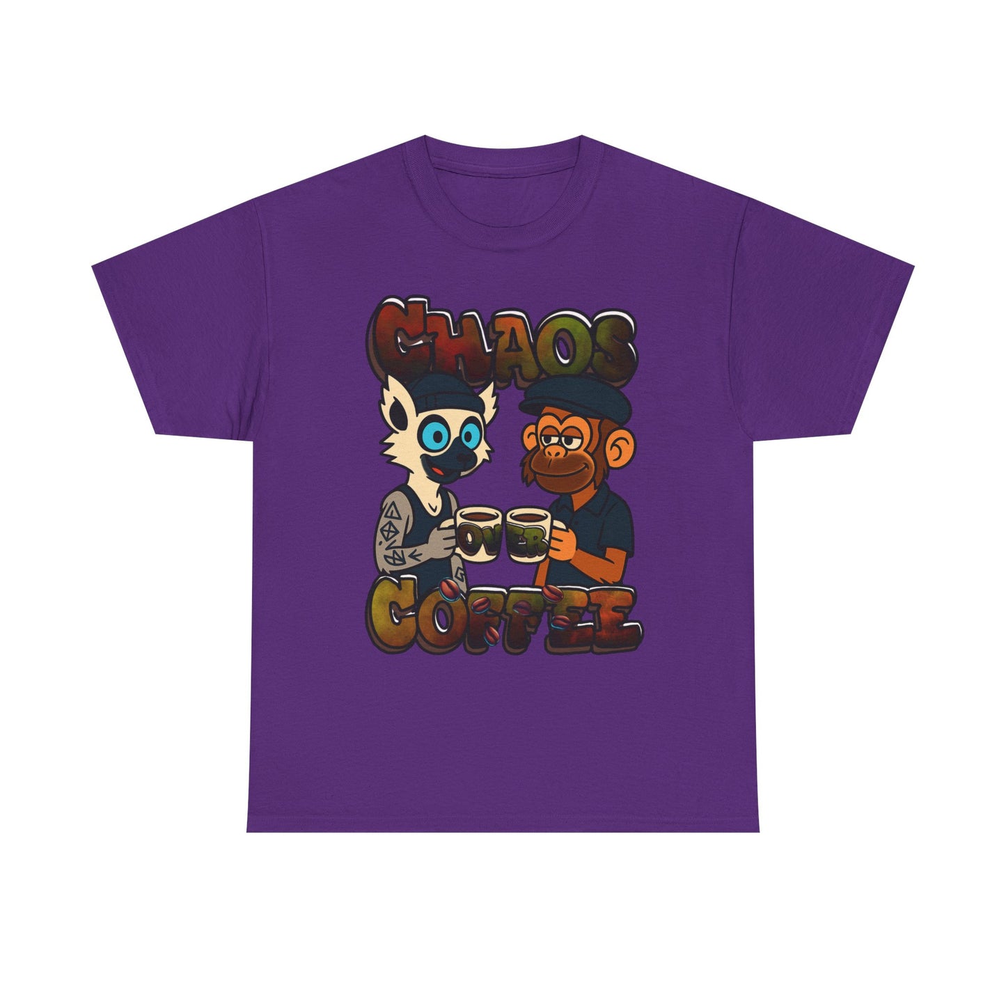 Chaos Over Coffee unisex Heavy Cotton Tee