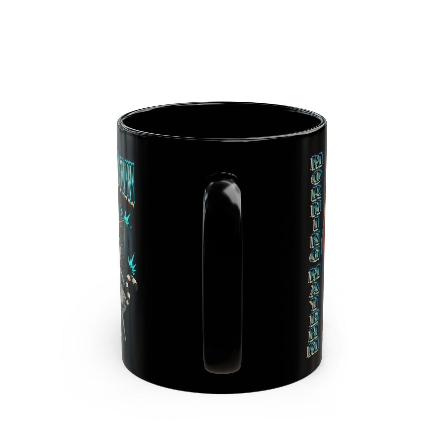Morning Mayhem & the Blunt BreakDown Black Mug - Perfect Gift for Coffee Lovers