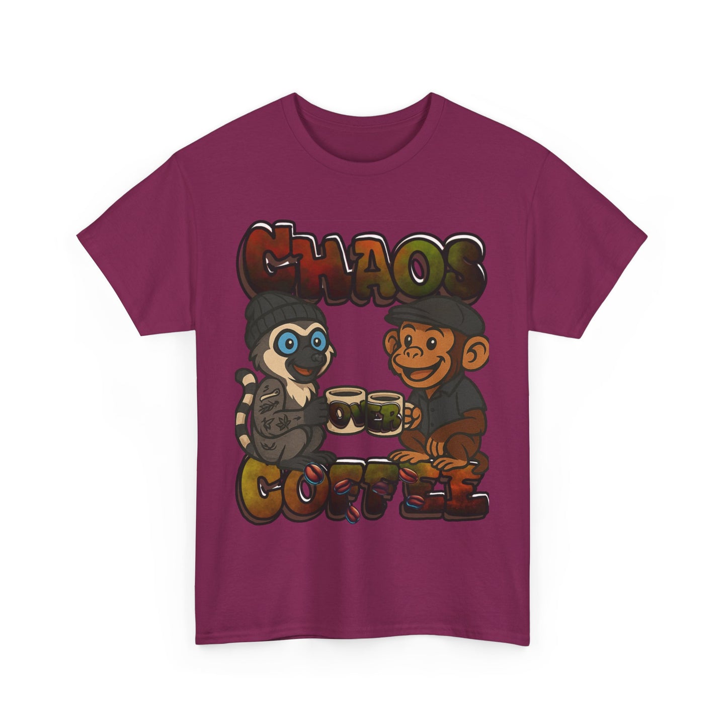 Chaos Over Coffee emotes Heavy Cotton Tee