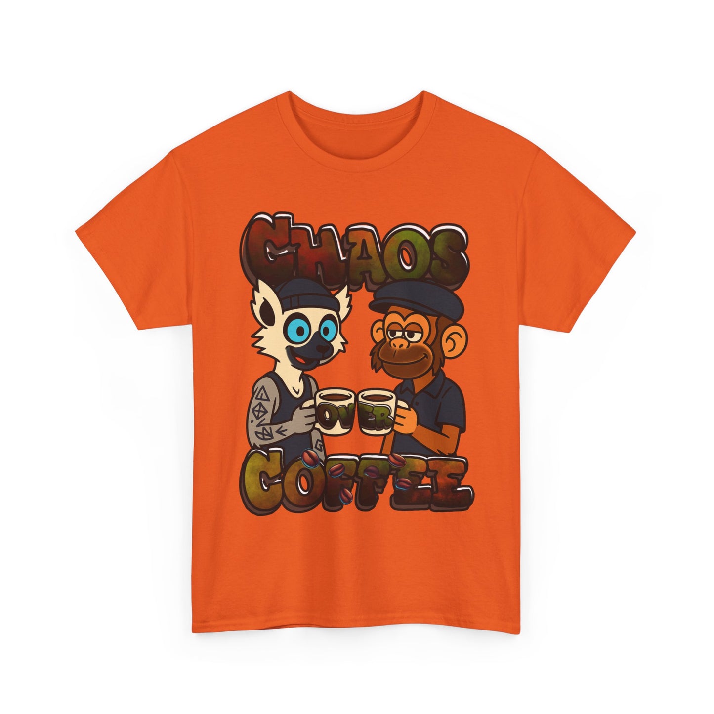 Chaos Over Coffee unisex Heavy Cotton Tee