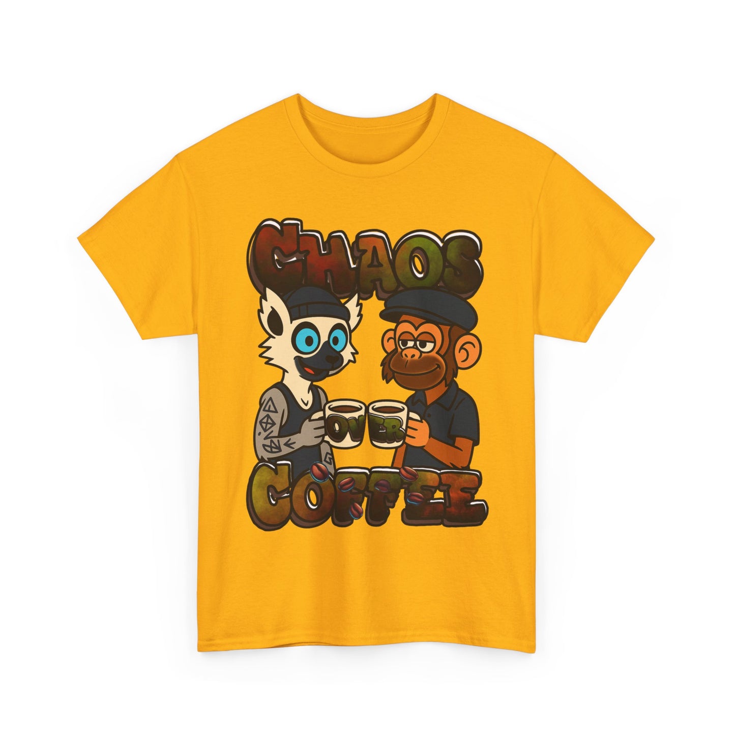 Chaos Over Coffee unisex Heavy Cotton Tee