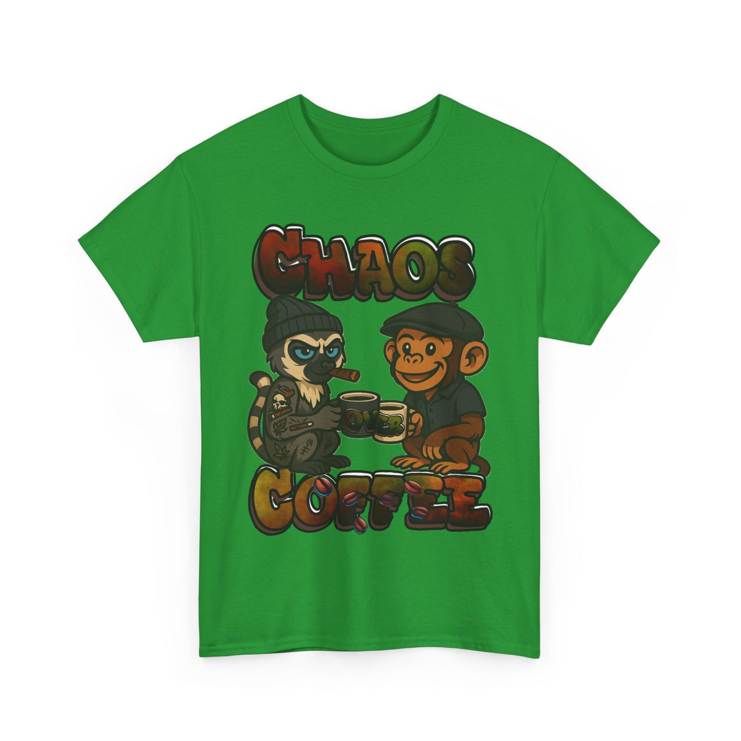 Chaos Over Coffee Smoked In Emotes Heavy Cotton Tee