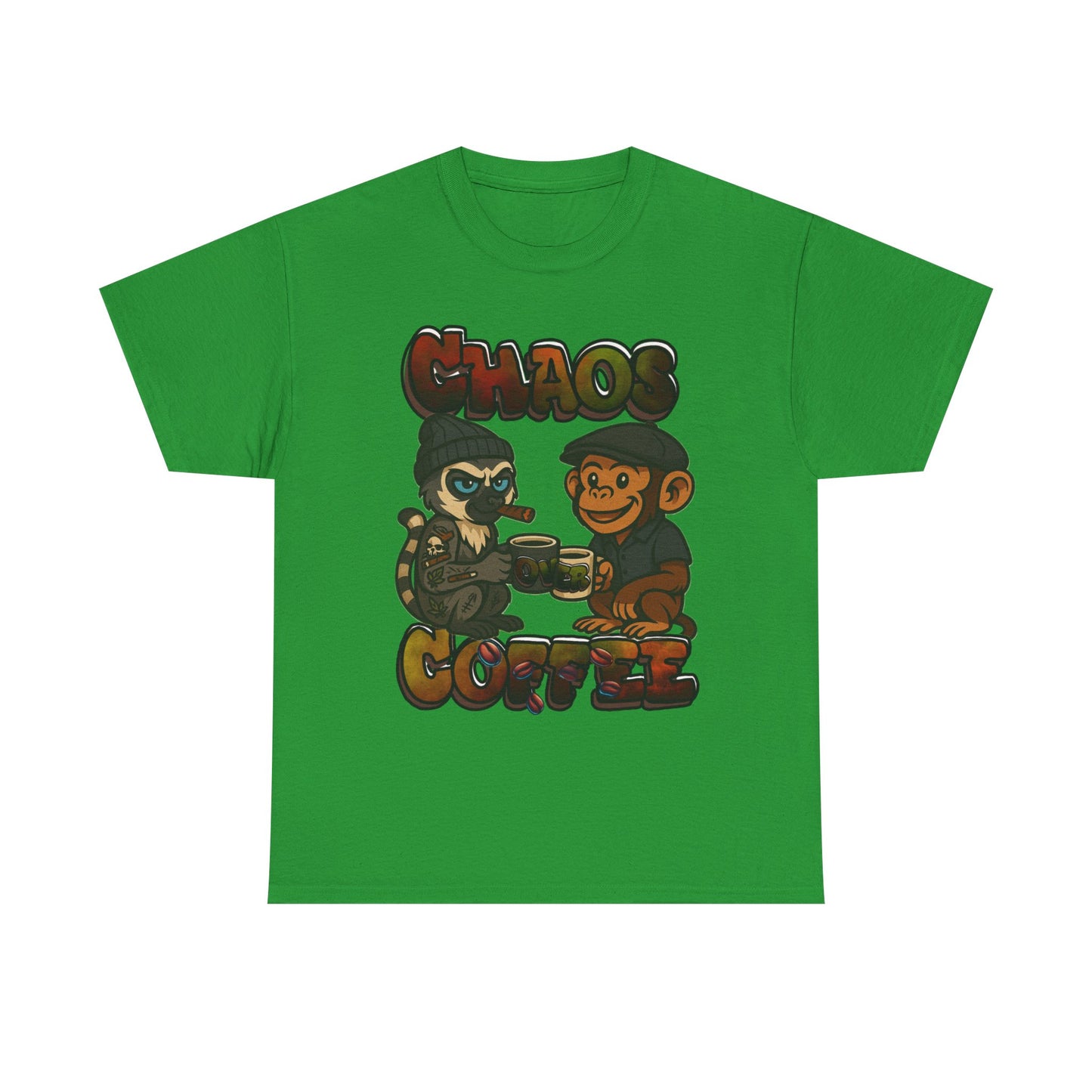 Chaos Over Coffee Smoked In Emotes Heavy Cotton Tee