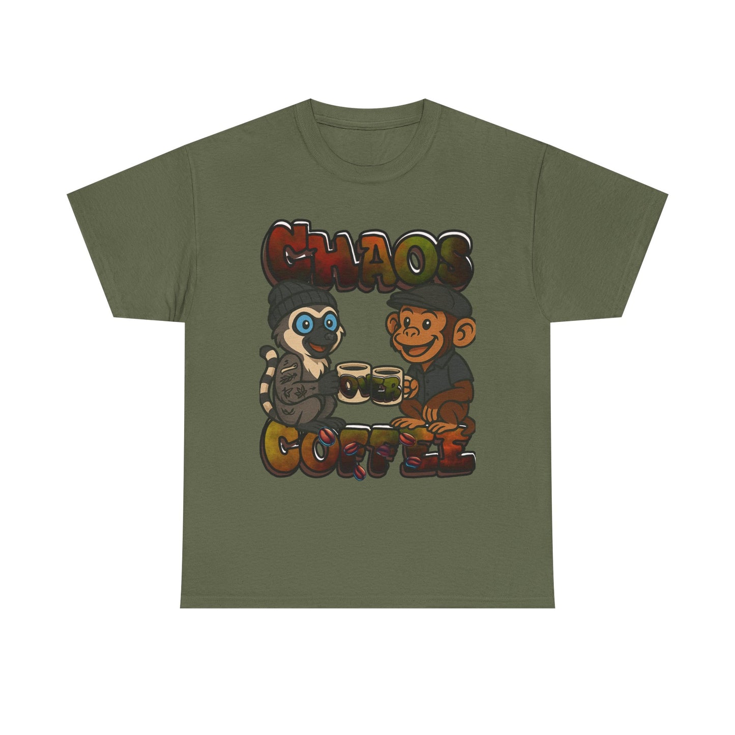 Chaos Over Coffee emotes Heavy Cotton Tee