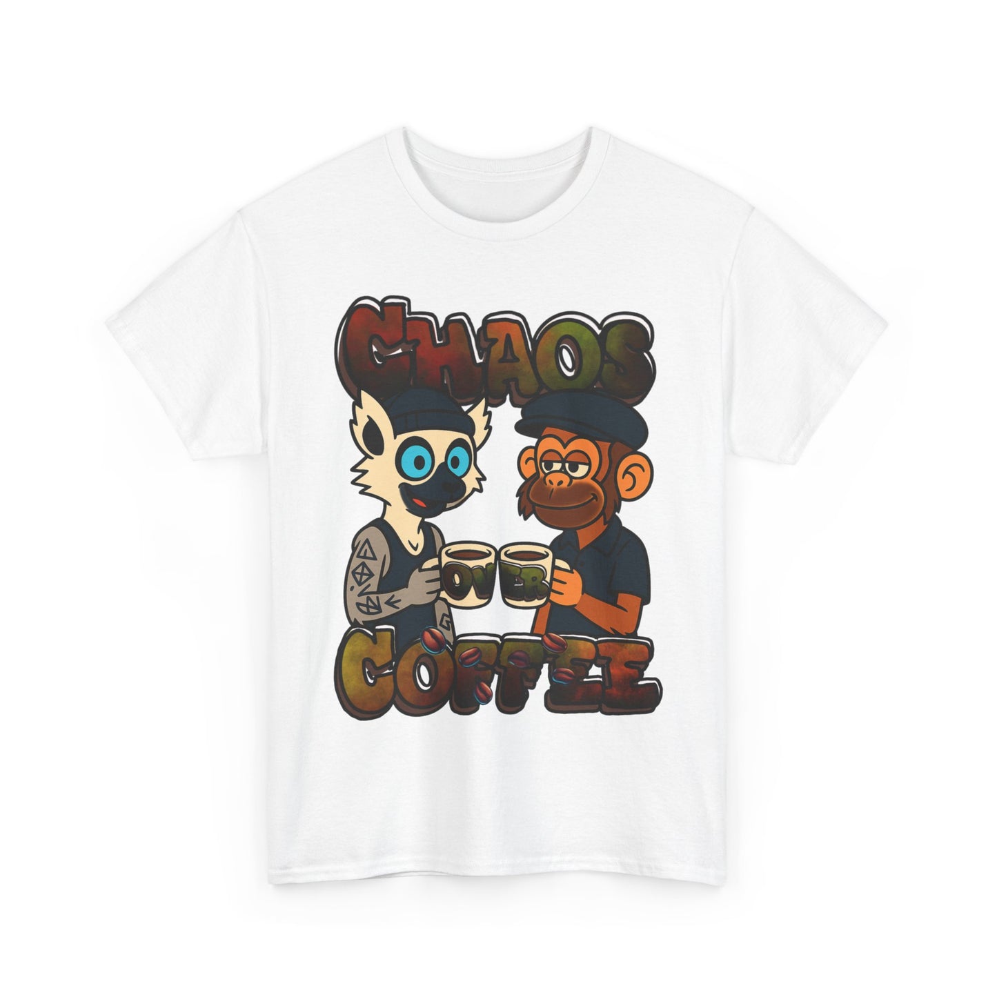 Chaos Over Coffee unisex Heavy Cotton Tee