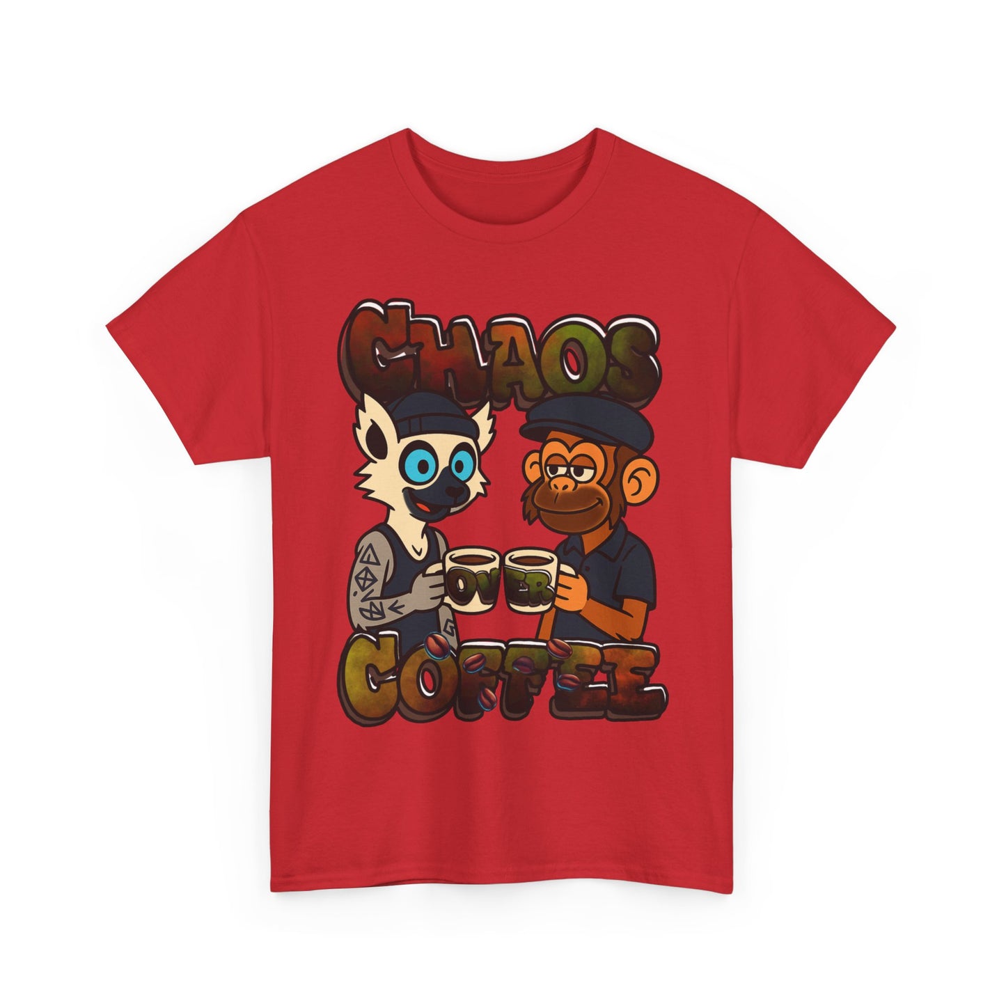 Chaos Over Coffee unisex Heavy Cotton Tee