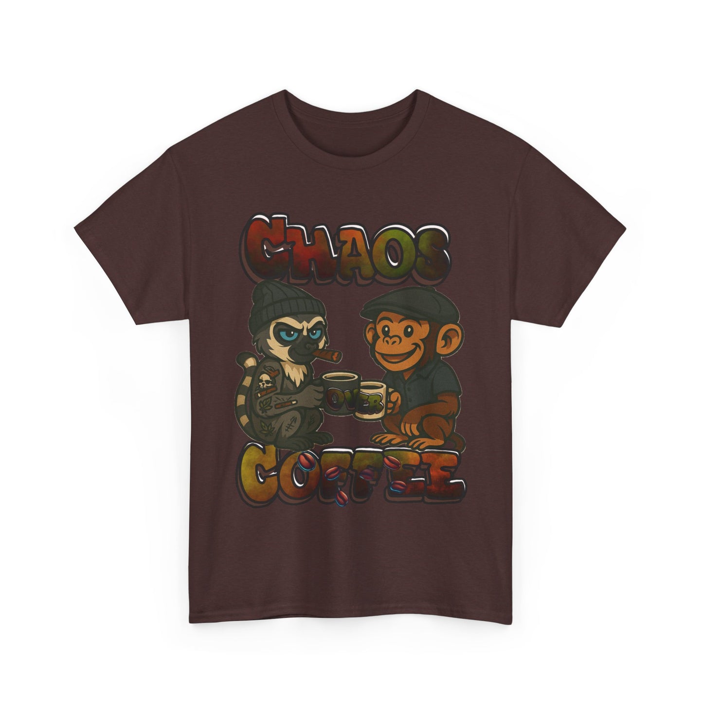 Chaos Over Coffee Smoked In Emotes Heavy Cotton Tee