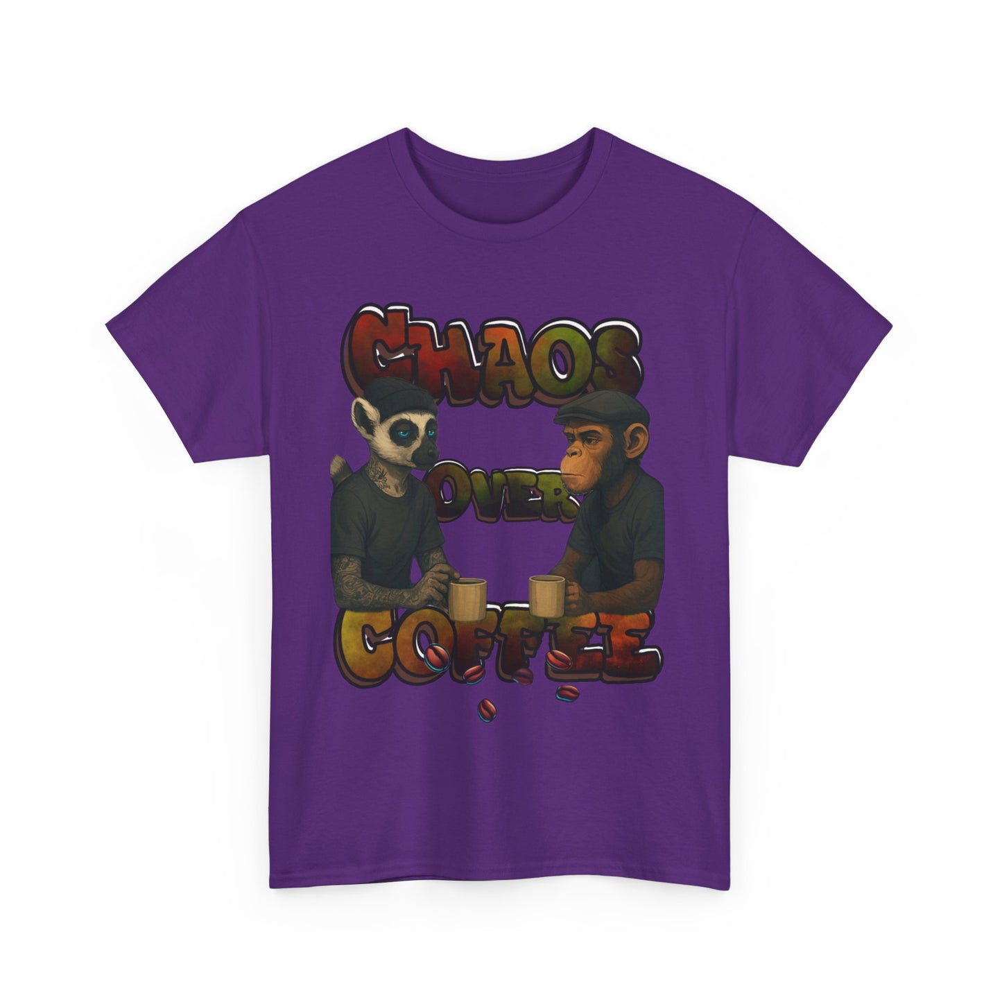 Chaos Over Coffee Heavy Cotton Tee