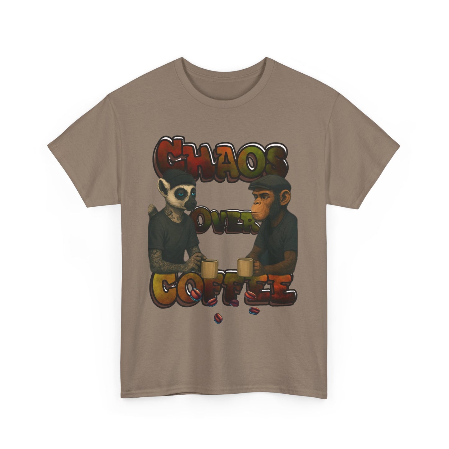 Chaos Over Coffee Heavy Cotton Tee