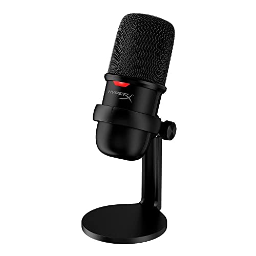 HyperX SoloCast – USB Condenser Gaming Microphone, for PC, PS4, PS5 and Mac, Tap-to-Mute Sensor, Cardioid Polar Pattern, great for Streaming, Podcasts, Twitch, YouTube, Discord,Black