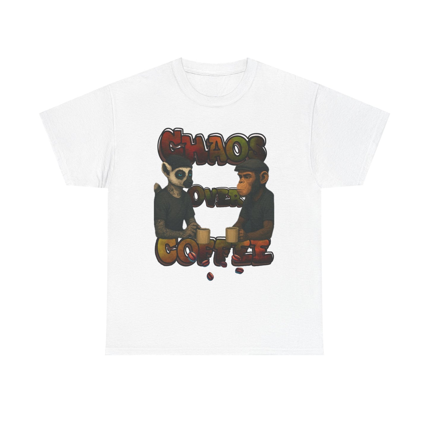 Chaos Over Coffee Heavy Cotton Tee