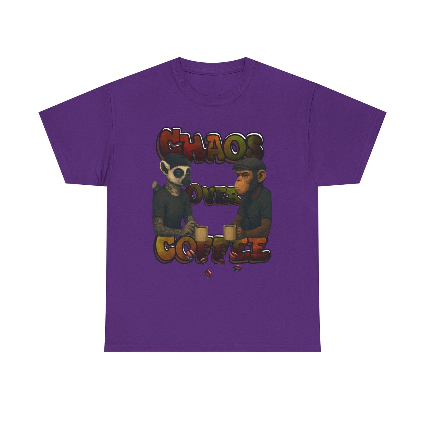 Chaos Over Coffee Heavy Cotton Tee
