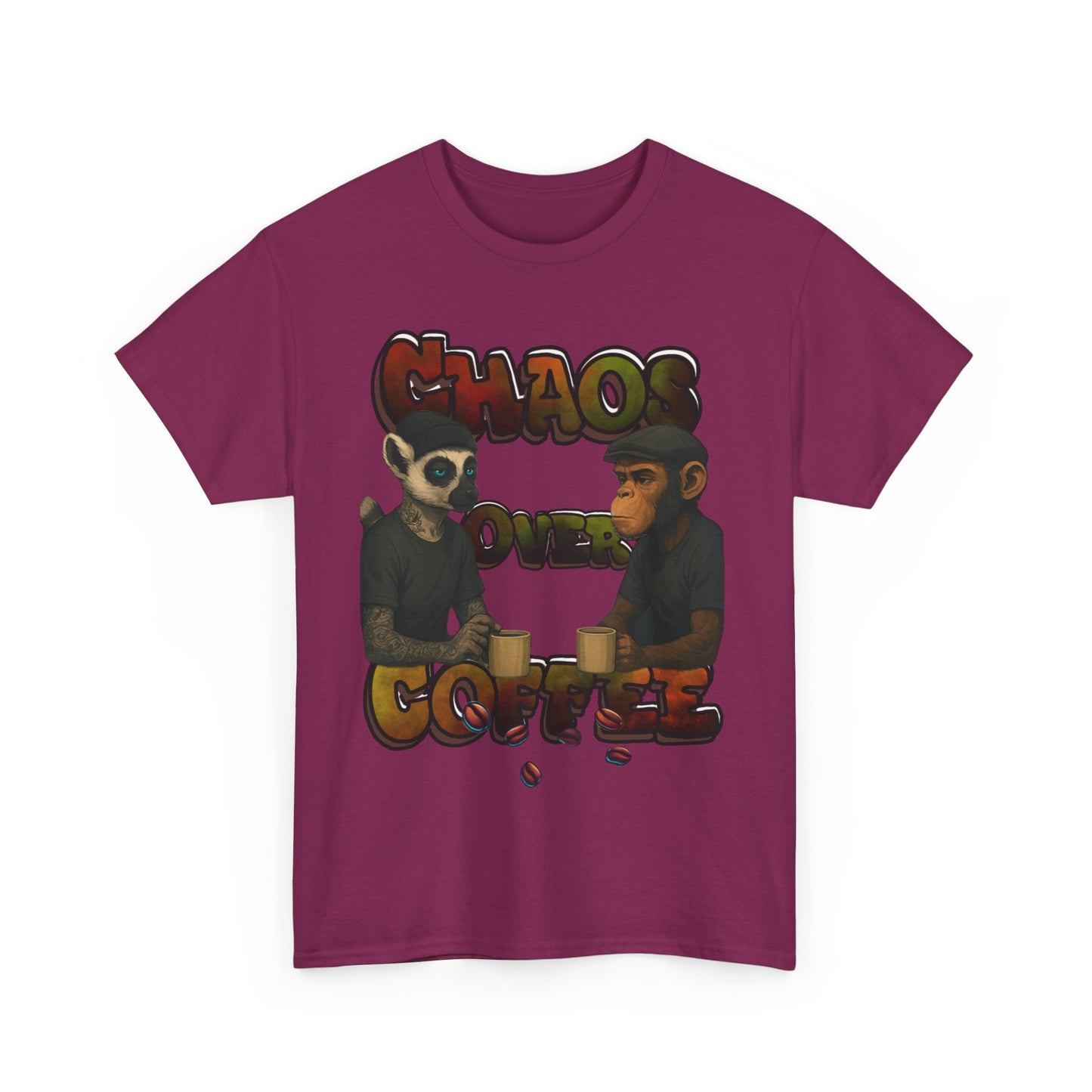 Chaos Over Coffee Heavy Cotton Tee