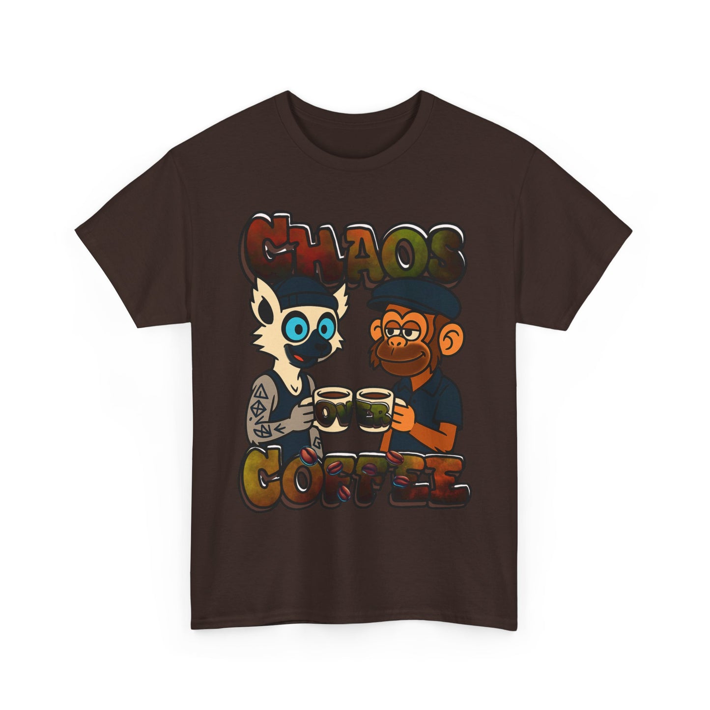 Chaos Over Coffee unisex Heavy Cotton Tee