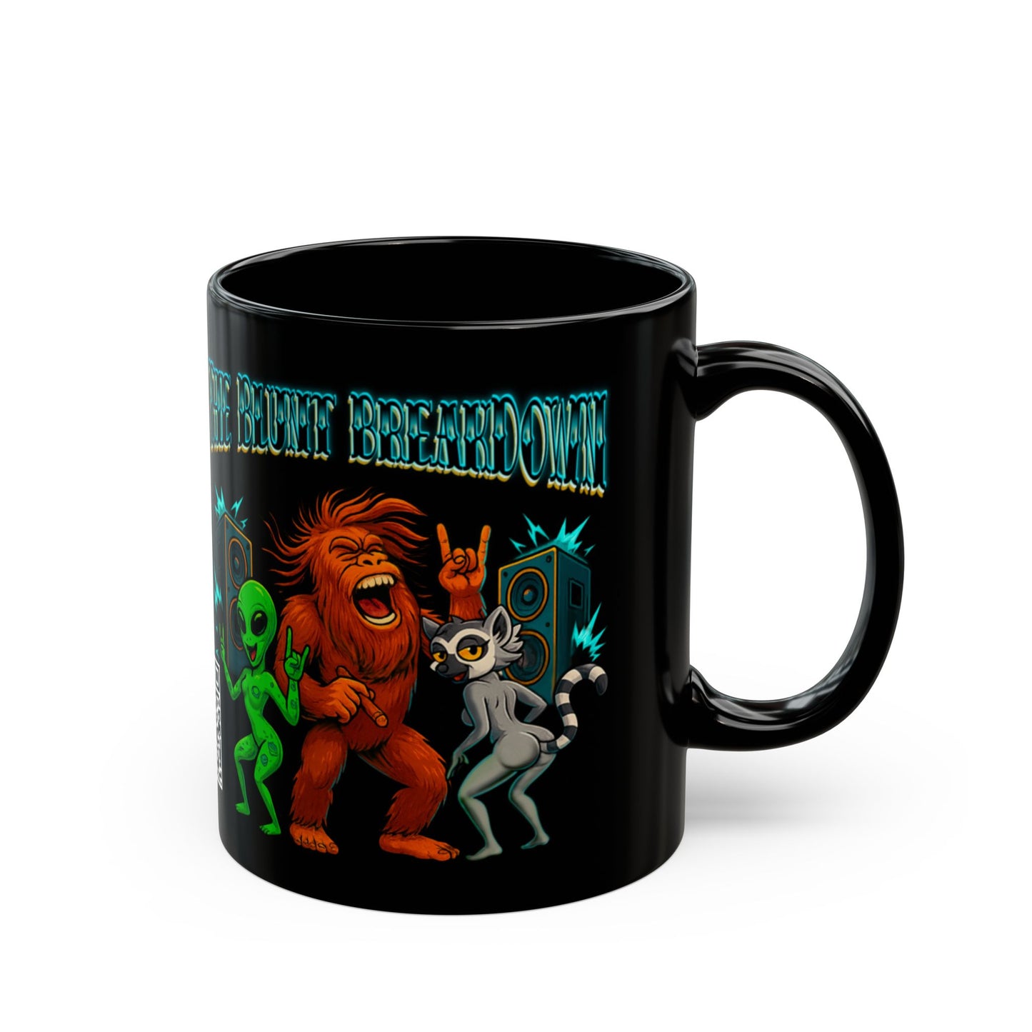 Morning Mayhem & the Blunt BreakDown Black Mug - Perfect Gift for Coffee Lovers