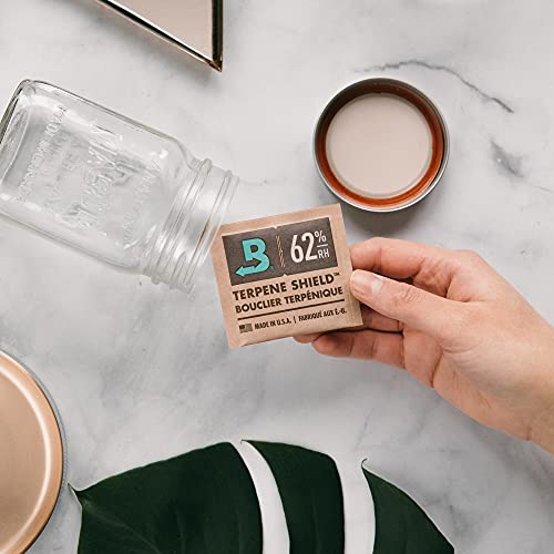 Boveda 62% RH Size 8-10 Pack Two-Way Humidity Control Packs - For Storing 1 oz - Moisture Absorber for Small Storage Containers - Humidifier Packs - Hydration Packets w/Resealable Bag