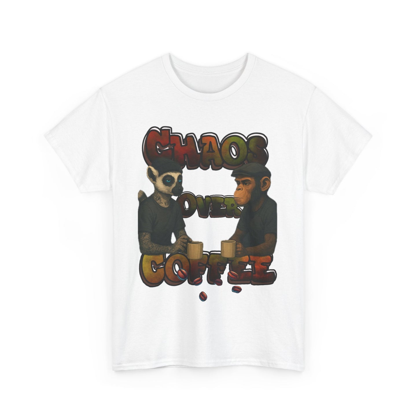 Chaos Over Coffee Heavy Cotton Tee
