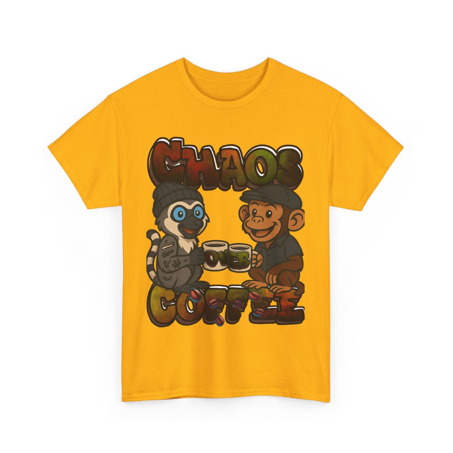 Chaos Over Coffee emotes Heavy Cotton Tee