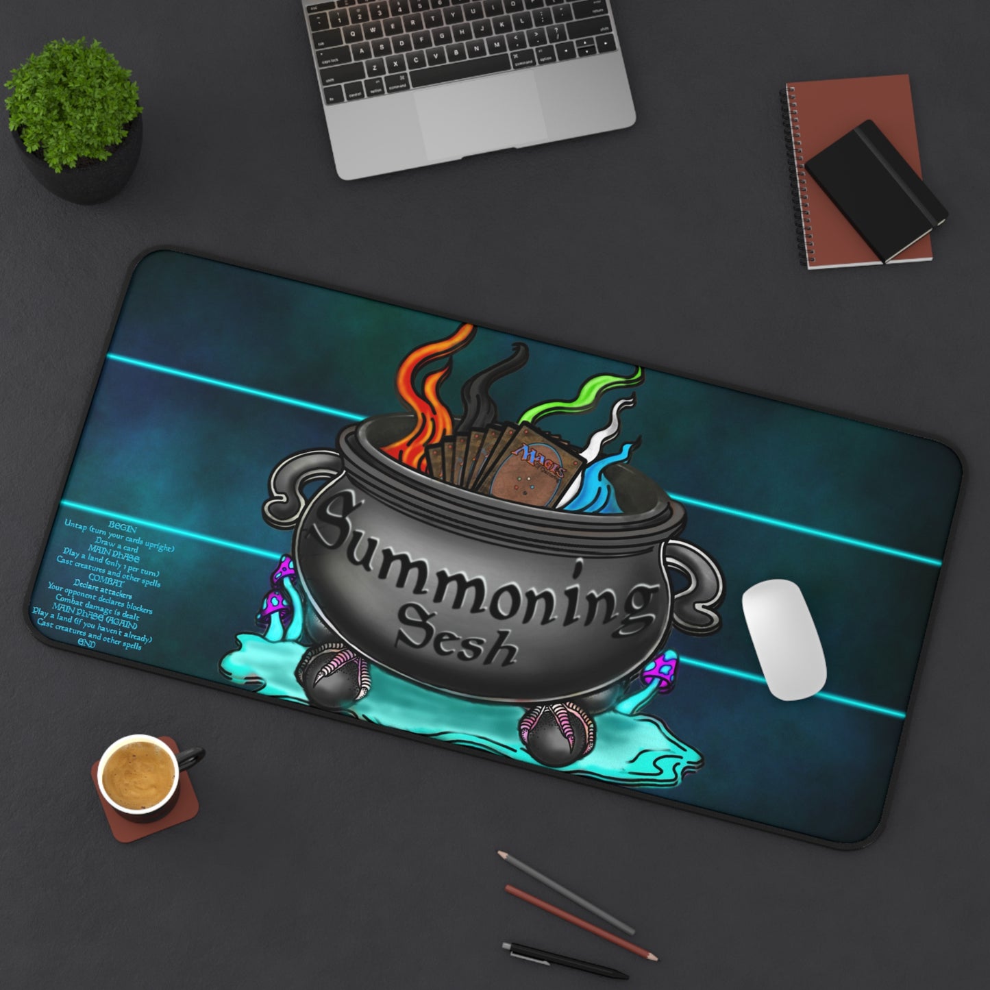 Summoning Sesh Cauldron Card Mat