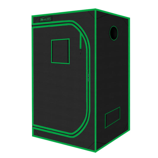 Green Hut Grow Tent for Plants Indoor 48"x48"x78" Mylar Hydroponic Grow Tents Indoor Grow Room for Plant Fruit Flower Veg with Observation Window & Removable Waterproof Floor Tray