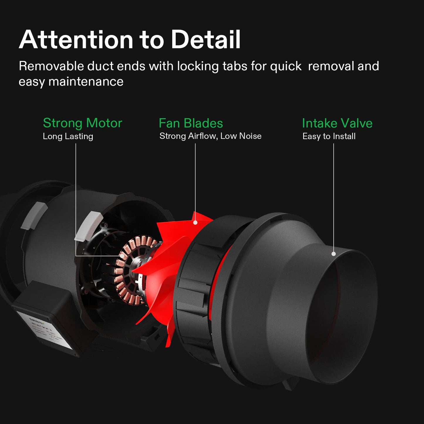 VIVOSUN 6 Inch 390 CFM Inline Fan with Speed Controller, 6 Inch Carbon Filter and 8 Feet of Ducting, Temperature Humidity Monitor for Grow Tent Ventilation