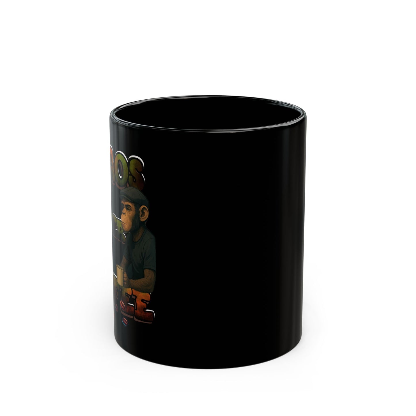 Chaos Over Coffee Black Mug - Perfect Gift for Coffee Lovers