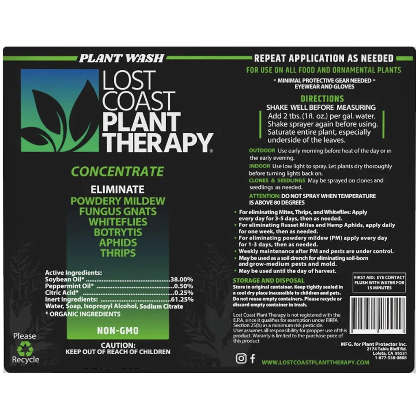 Plant Wash Lost Coast Plant Theraphy Concentrate 32 floz (Packaging May Vary)