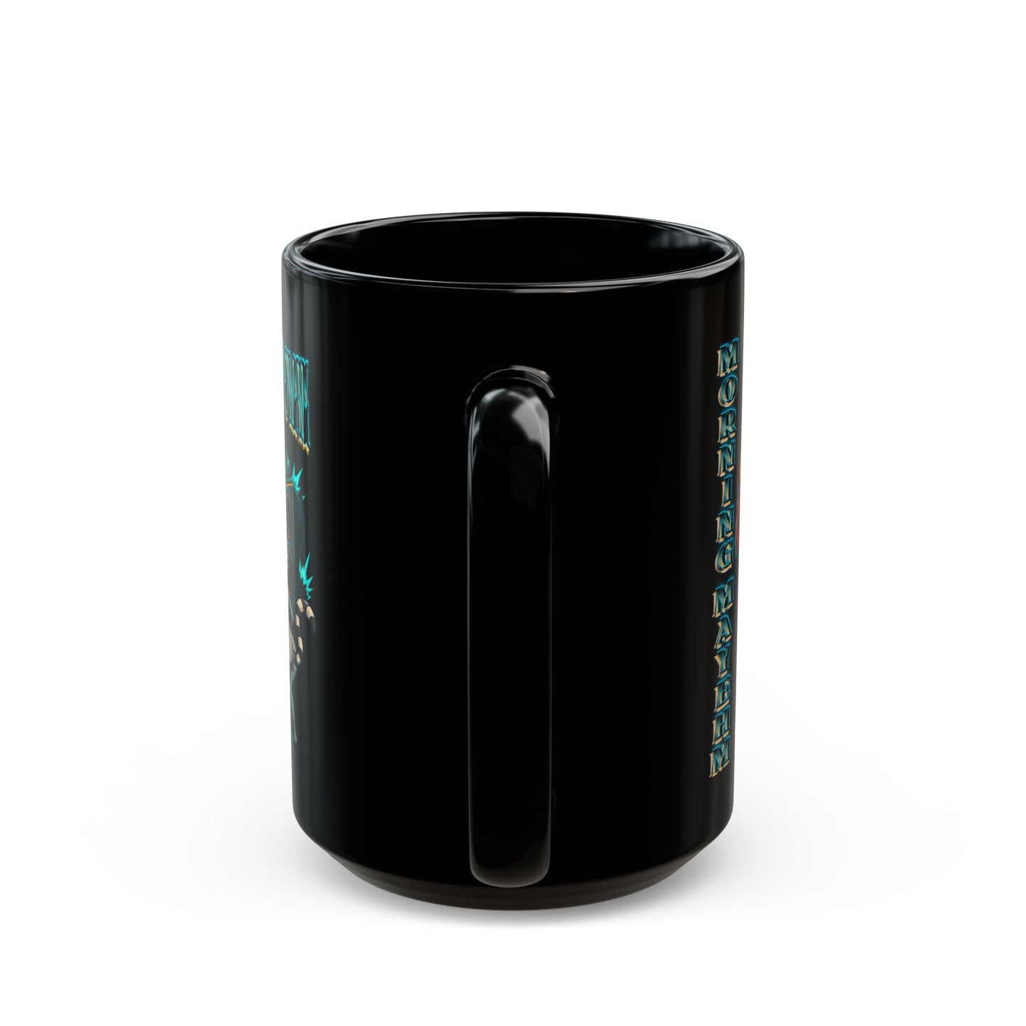 Morning Mayhem & the Blunt BreakDown Black Mug - Perfect Gift for Coffee Lovers