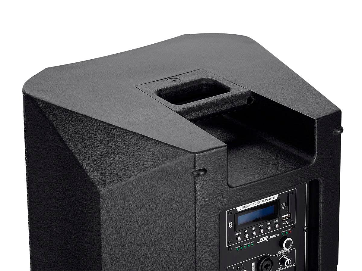 Monoprice Stage Right Series, 12-Inch Powered Speaker, 1200W, SRD212, Class D Amp, DSP, Bluetooth Streaming