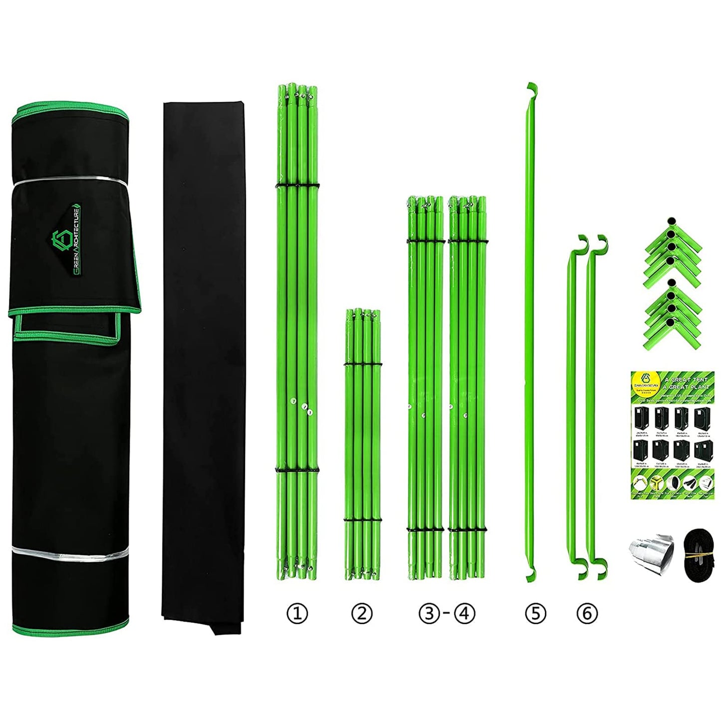 GA Grow Tent 48"x24"x60" 4'x2' Reflective Mylar Hydroponic Grow Tent with Observation Window and Waterproof Floor Tray for Indoor Plant Growing 2x2 3x3 4x4 (48x24x60)