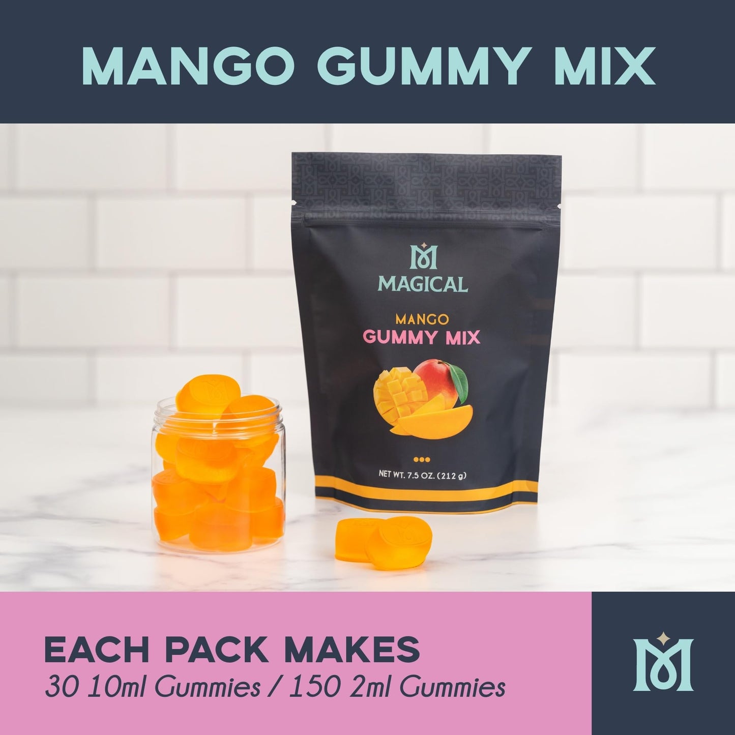 Magical Butter Machine Mango Gummy Mix - Easy & Mess-Free Precise Formulation, Multiple Uses, 7.5 Ounce (1 Pack)