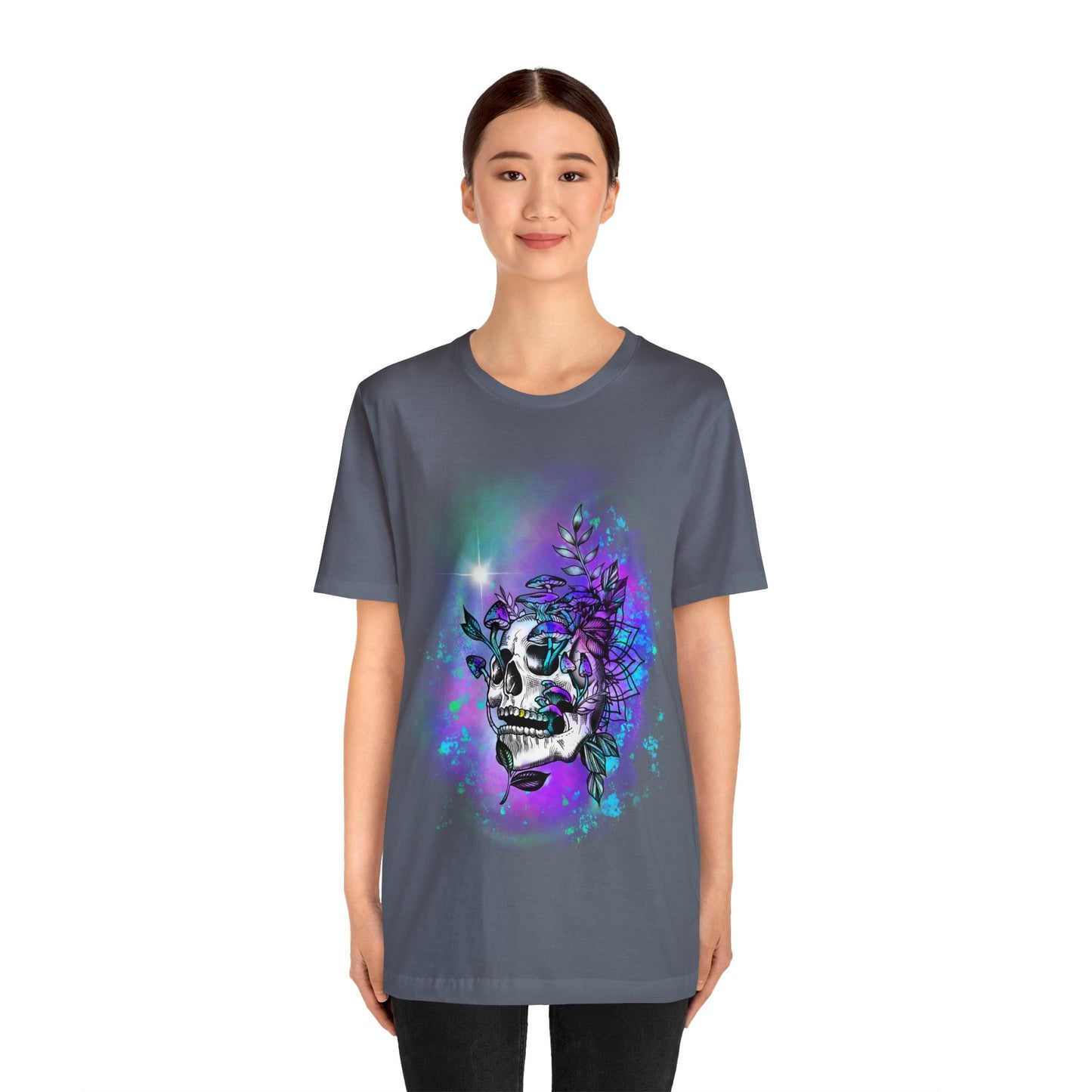 Inked Out Skull Shrooms, Unisex Jersey Short Sleeve Tee
