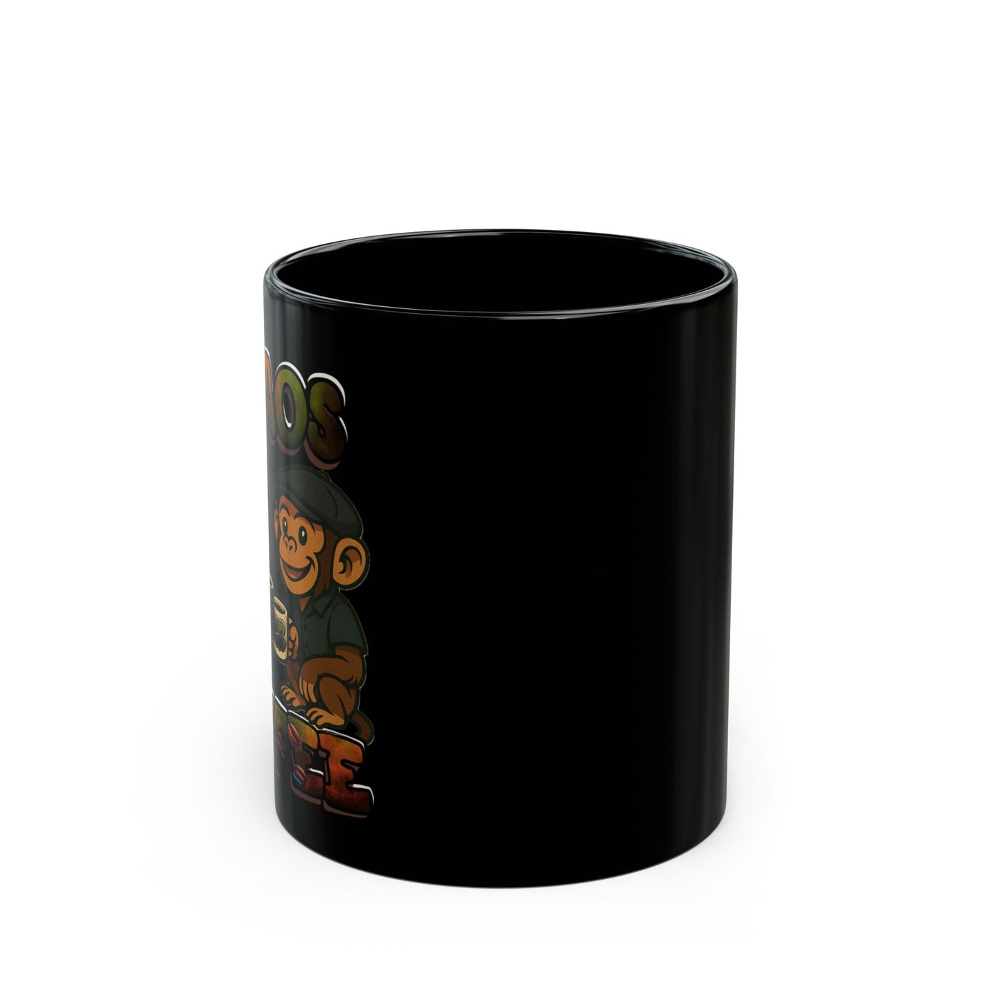 Chaos Over Coffee Emote Smoked In edition Black Mug - Perfect Gift for Coffee Lovers
