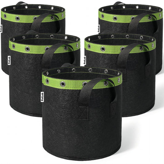 POTLAB® 5 Gallon Low Stress Training Grow Bags (5PCS),5 Gallon Fabric Grow Bags, 5 Gallon Fabric Grow Pots.
