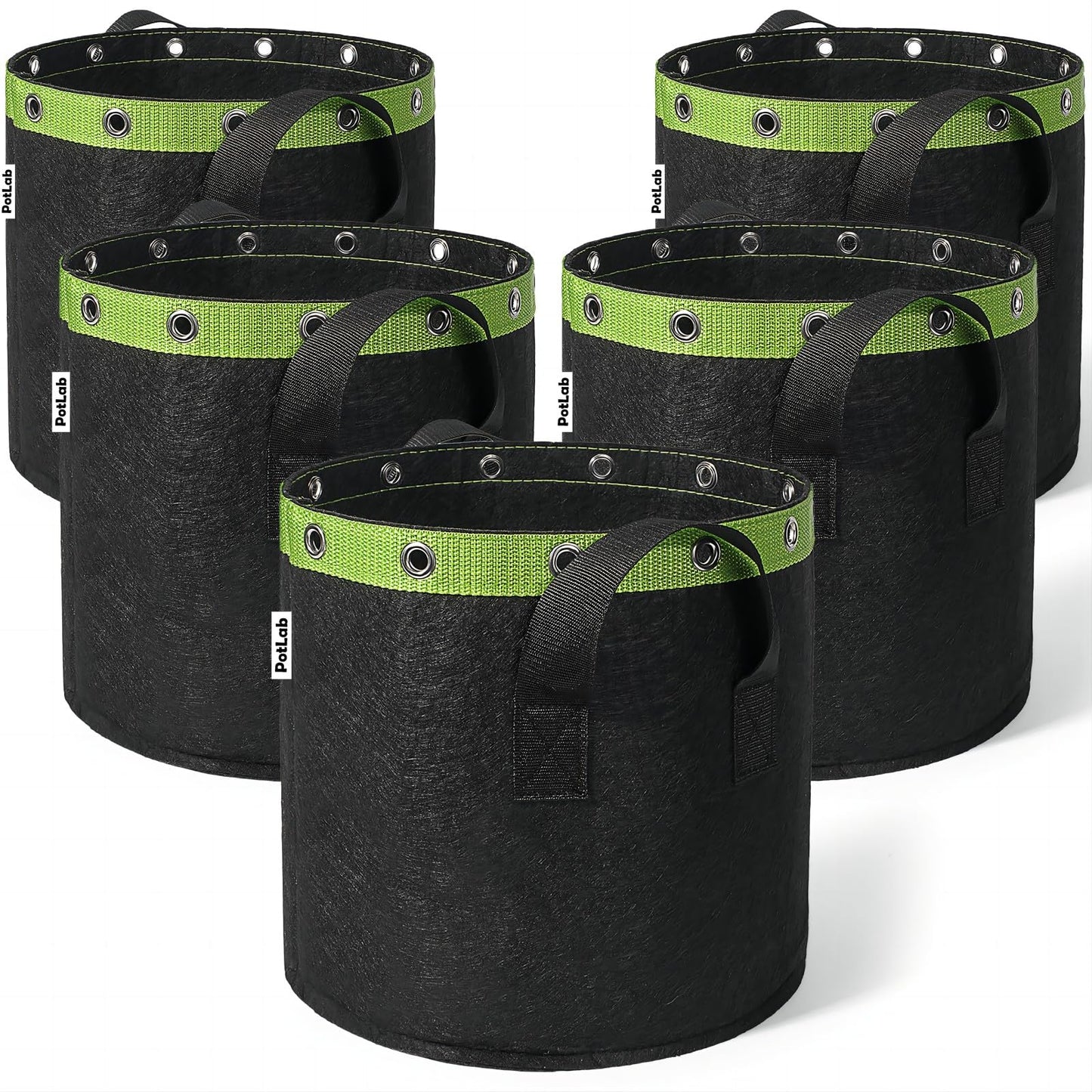 POTLAB® 7 Gallon Low Stress Training Grow Bags (5PCS),7 Gallon Fabric Grow Bags, 7 Gallon Fabric Grow Pots.