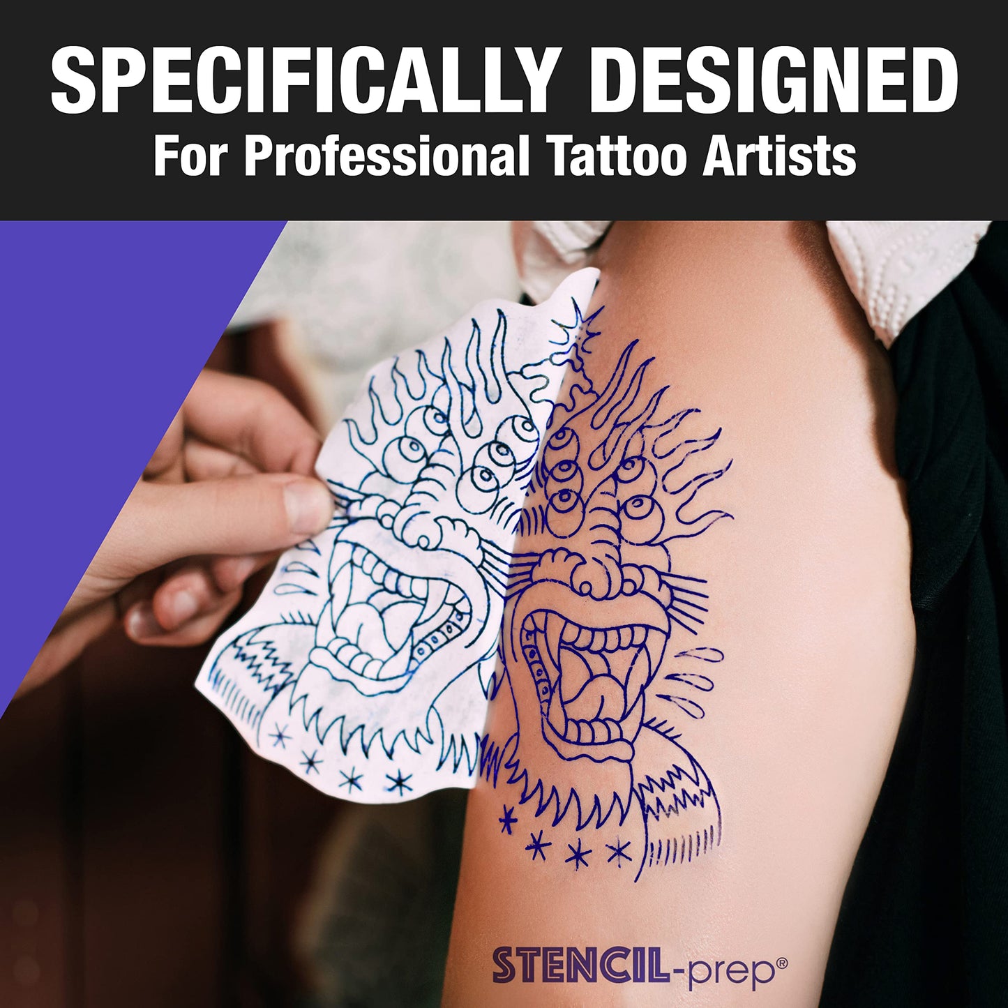Stencil Prep Spray for Tattoo Stencil Transfer- Made in USA (8 oz - 1 pcs)