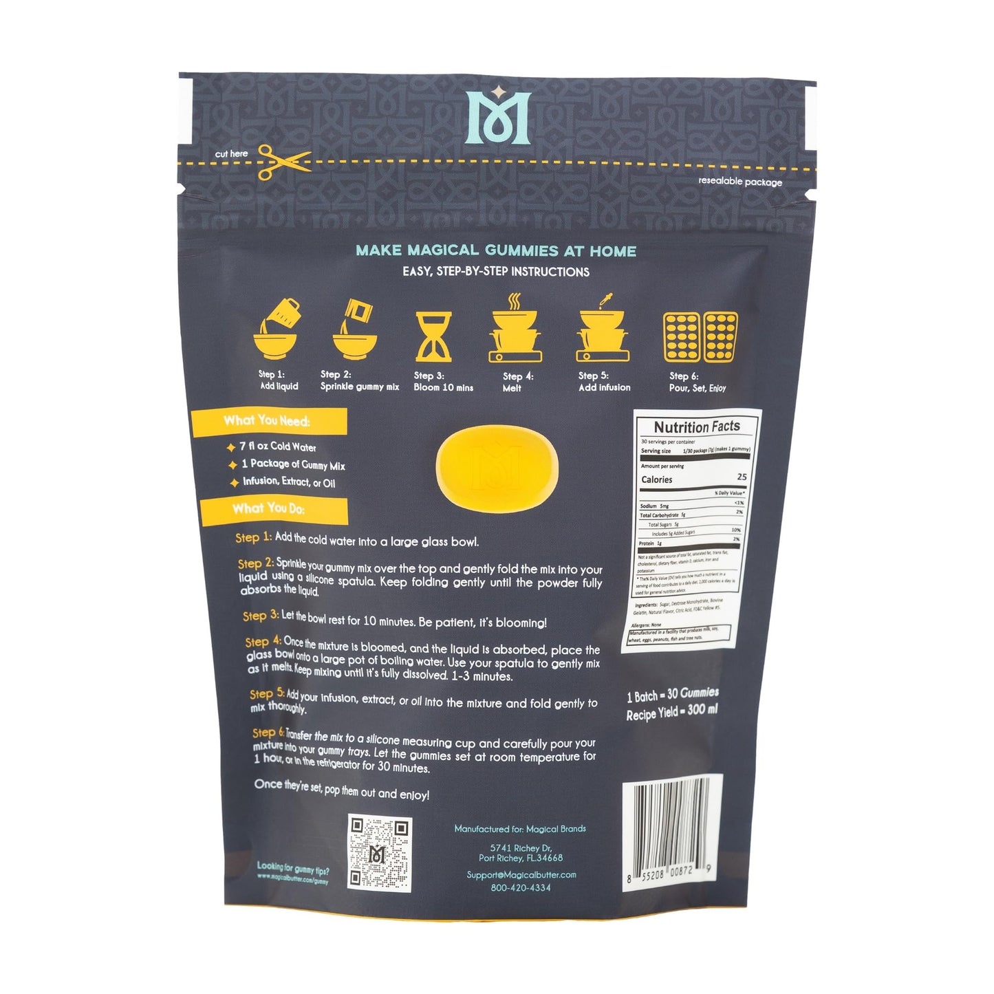 Magical Butter Machine Mango Gummy Mix - Easy & Mess-Free Precise Formulation, Multiple Uses, 7.5 Ounce (1 Pack)