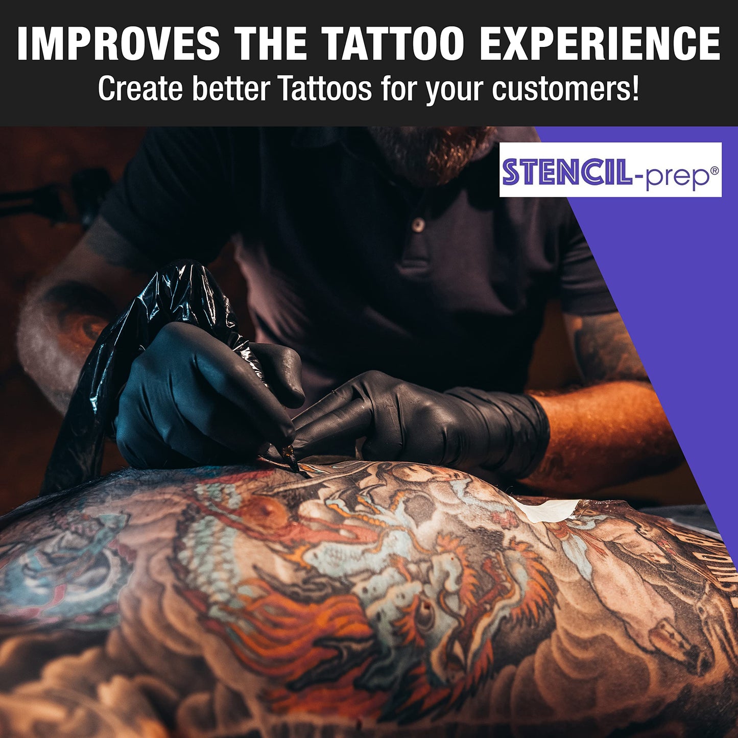 Stencil Prep Spray for Tattoo Stencil Transfer- Made in USA (8 oz - 1 pcs)