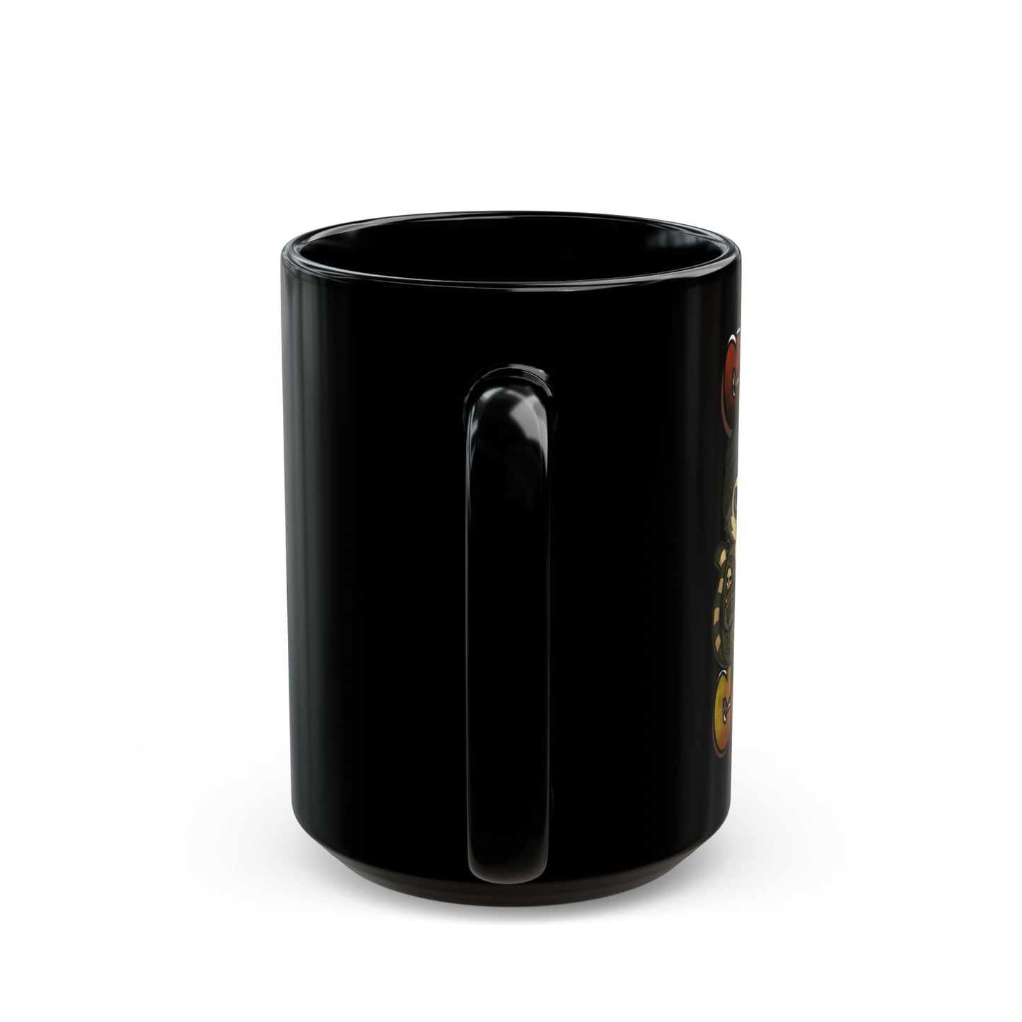 Chaos Over Coffee Emote Smoked In edition Black Mug - Perfect Gift for Coffee Lovers