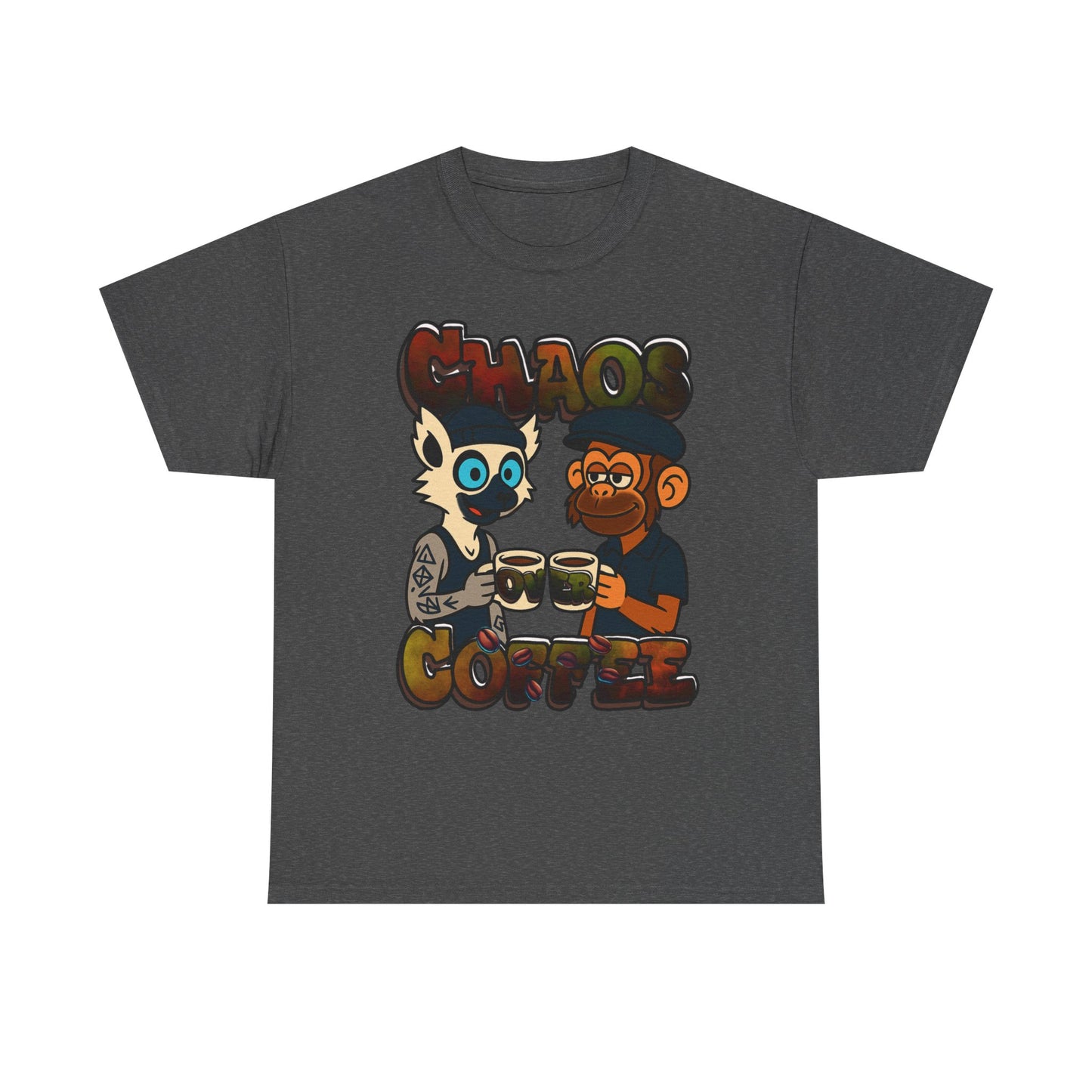 Chaos Over Coffee unisex Heavy Cotton Tee