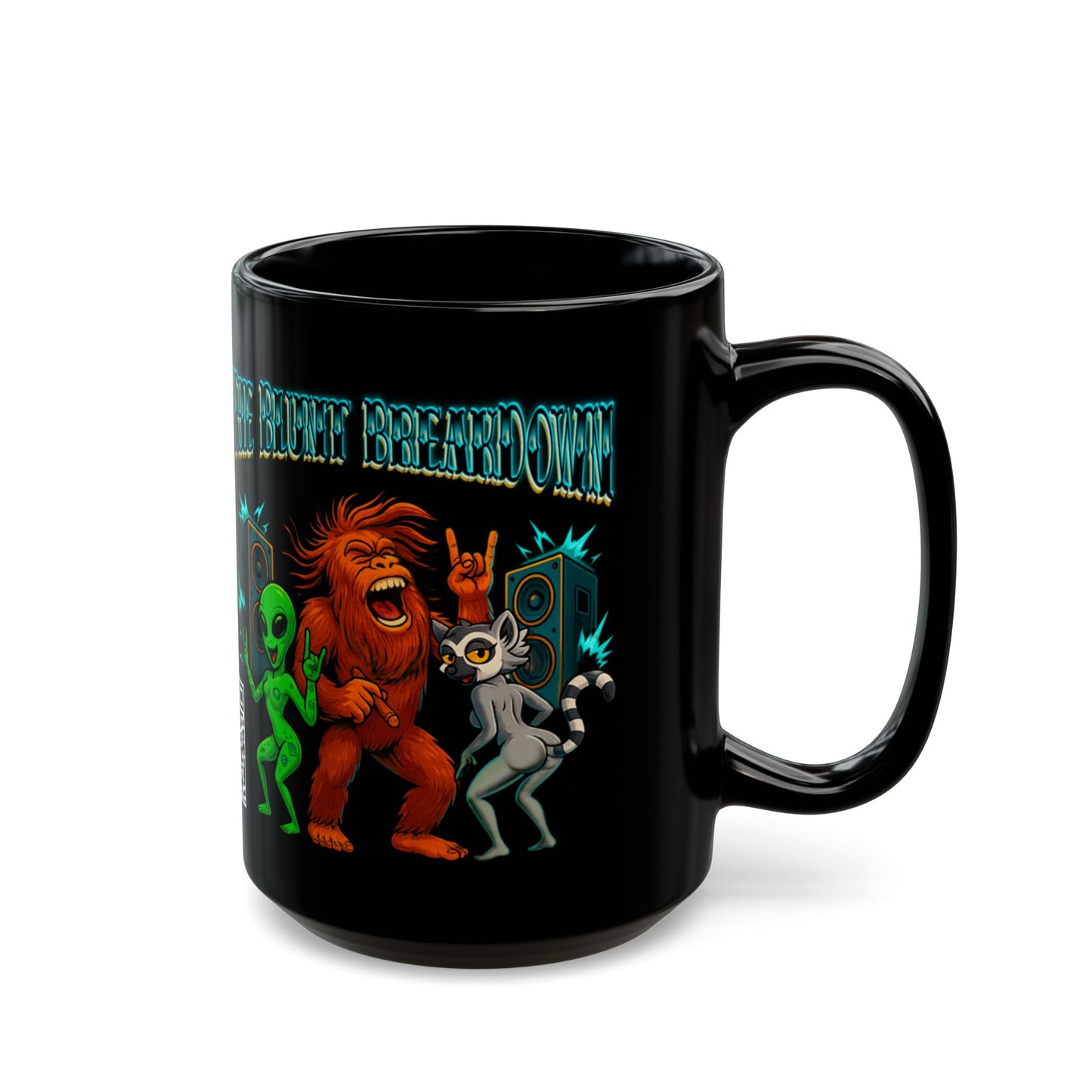 Morning Mayhem & the Blunt BreakDown Black Mug - Perfect Gift for Coffee Lovers