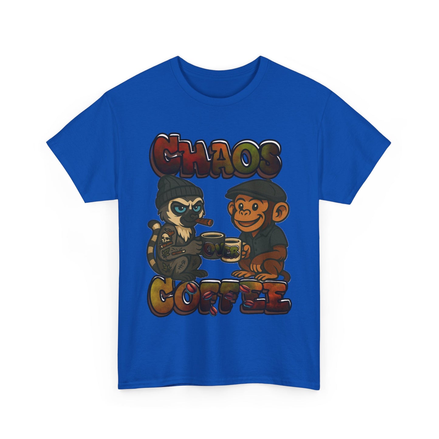 Chaos Over Coffee Smoked In Emotes Heavy Cotton Tee