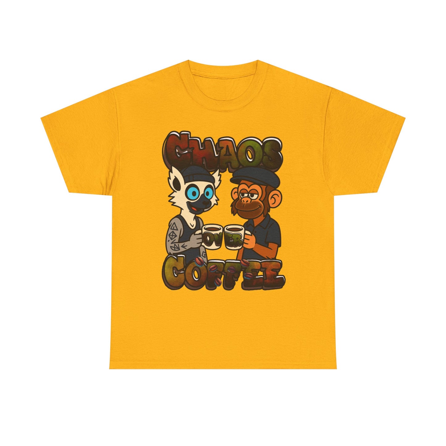 Chaos Over Coffee unisex Heavy Cotton Tee