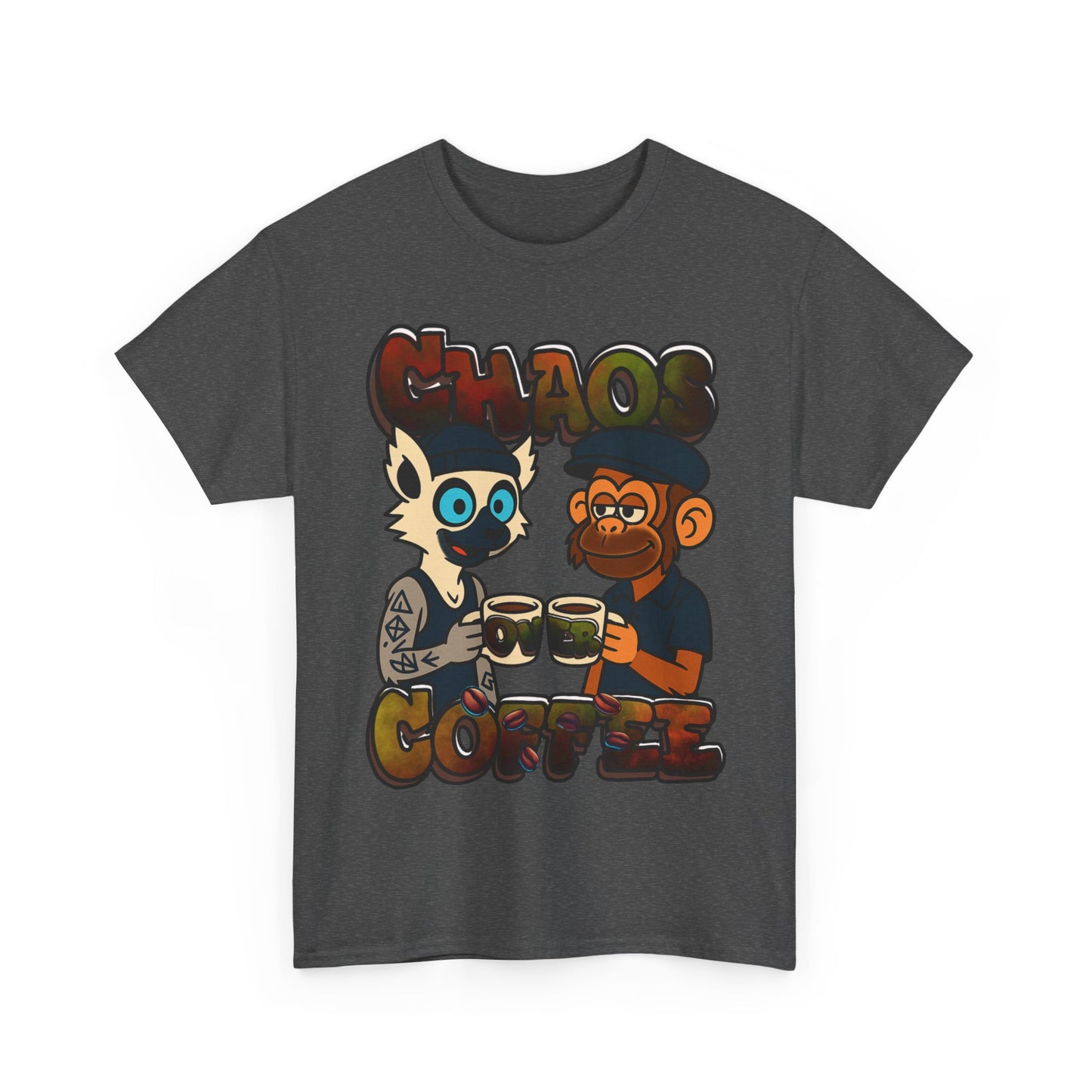 Chaos Over Coffee unisex Heavy Cotton Tee